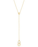 Affinity Long Lariat Chain Necklace with Diamonds