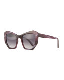 Brasilia Acetate Sunglasses, Pink