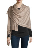 Rania Swarovski® Crystal Cashmere & Silk Scarf, Taupe