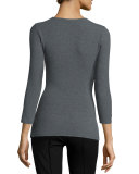 Uotab Ribbed Stretch-Knit Top