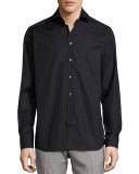Pin-Dot Dress Shirt, Black