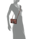 Mini Envelope Crossbody with Monili Closure, Bordeaux