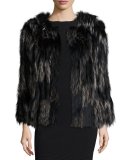 Two-Tone Fox Fur Coat