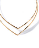 14K Yellow Gold V Choker Necklace