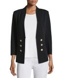 3/4-Sleeve Button-Front Jacket 