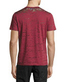 Wild Spirit Distressed Graphic T-Shirt, Red