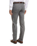 Chrome-Wash Denim Jeans, Argento