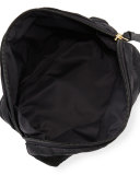 Flame-Quilt Rounded Cosmetic Case, Black