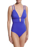 Cameron Plunge-Neck One-Piece Swimsuit