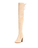 Highland Suede Over-the-Knee Boot, Buff
