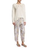 Silk Paisley Lounge Pants