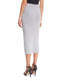 Ribbed Midi Skirt, Pearl Heather
