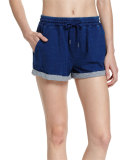 French Terry Beach Shorts, Indigo