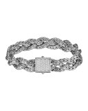 Diamond Braided Chain Bracelet, Small