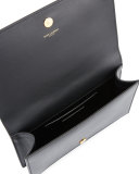 Kate Monogram Heart-Patch Clutch Bag, Black/Red