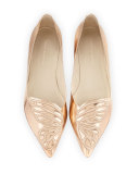 Bibi Butterfly Embroidered Flat, Gold