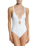 Neutra Strappy-Back One-Piece Swimsuit, Eco White