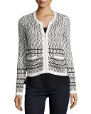 Jacolyn Tile Jacquard Tweed Jacket