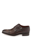 Leather Double-Monk Shoe, Brown