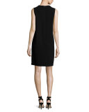 Hardy V-Neck Ruffle Dress, Black