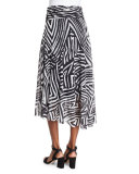 Tribal-Print Maxi Skirt