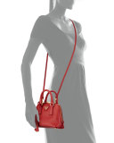 Mini Saffiano Promenade Bag, Red (Fuoco)