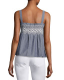 The Smocked Tank, Indigo