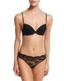Airy Blooms Push-Up Bra, Black