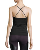 Proximal Cross-Back Tank Top, Black