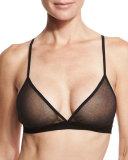 Triangle Soft Tulle Bra, Black