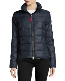 Lightweight Puffer Jacket, Navy Metallic