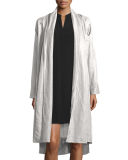 Shawl-Collar Open-Front Oversized Jacket