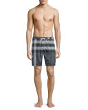 Check Swim Trunks, Charcoal