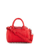 Mini Rockie Leather Satchel Bag, Red