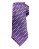 Woven Micro-Daisy Silk Tie, Purple
