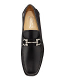 Parigi Leather Gancini Driver, Black