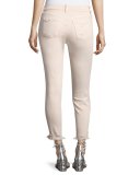 825 Mid-Rise Distressed Capri Skinny Jeans, Debutante