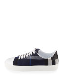 Westford Check Low-Top Sneaker, Indigo Blue