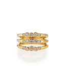 18k Glamazon Stardust Diamond Triple Starlet Ring