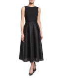 Sleeveless Two-Piece Tea-Length Cocktail Dress