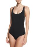 Ring-Chain One-Piece Swimsuit