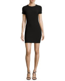 Manhattan Fitted Short-Sleeve Mini Dress