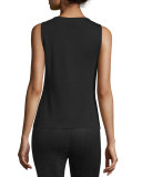 Milano Knit Contour Tank, Caviar