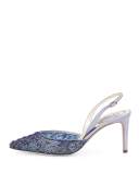 Beaded 75mm Slingback Pump