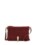 Cynnie Suede Micro Crossbody Bag, Bordeaux