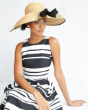 Iris Straw Hat w/ Netting, Natural