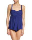 Cabana Solids Faux-Kini One-Piece Swimsuit, Available in D Cup