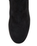 Jodi Suede Fringe Bootie, Black