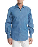 Andre Denim Button-Down Shirt