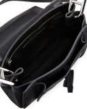 Maverick Leather Shoulder Bag, Black